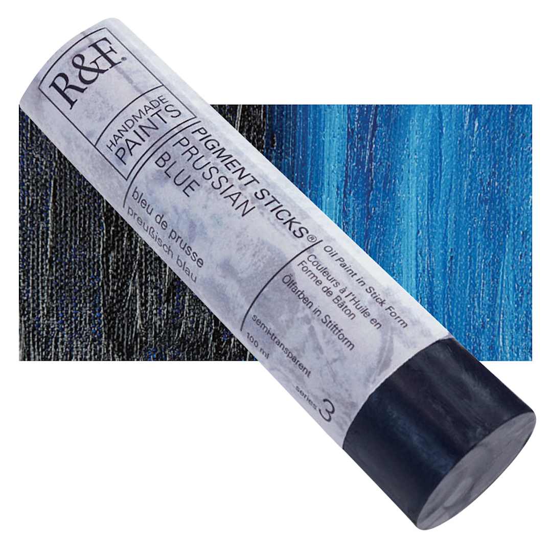 Open in modal - R&F Pigment Stick - Prussian Blue, 100 ml stick and swatch