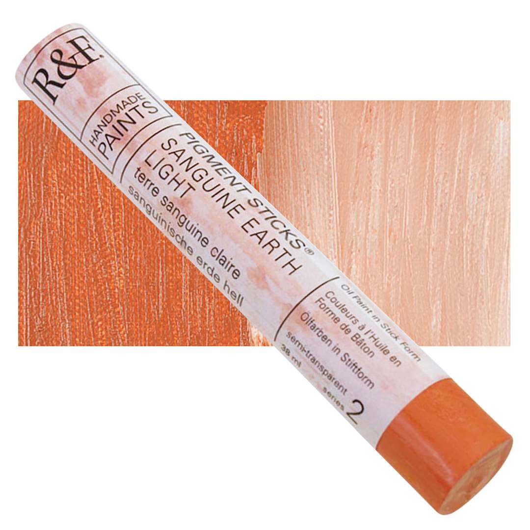Open in modal - R&F Pigment Stick - Sanquine Earth Light, 38 ml stick and swatch