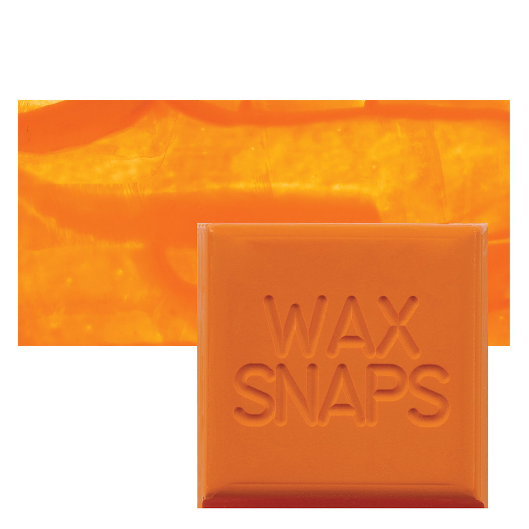 Open in modal - Enkaustikos Wax Snaps Encaustic Paint - Bismuth Orange, 40 ml snaps and swatch