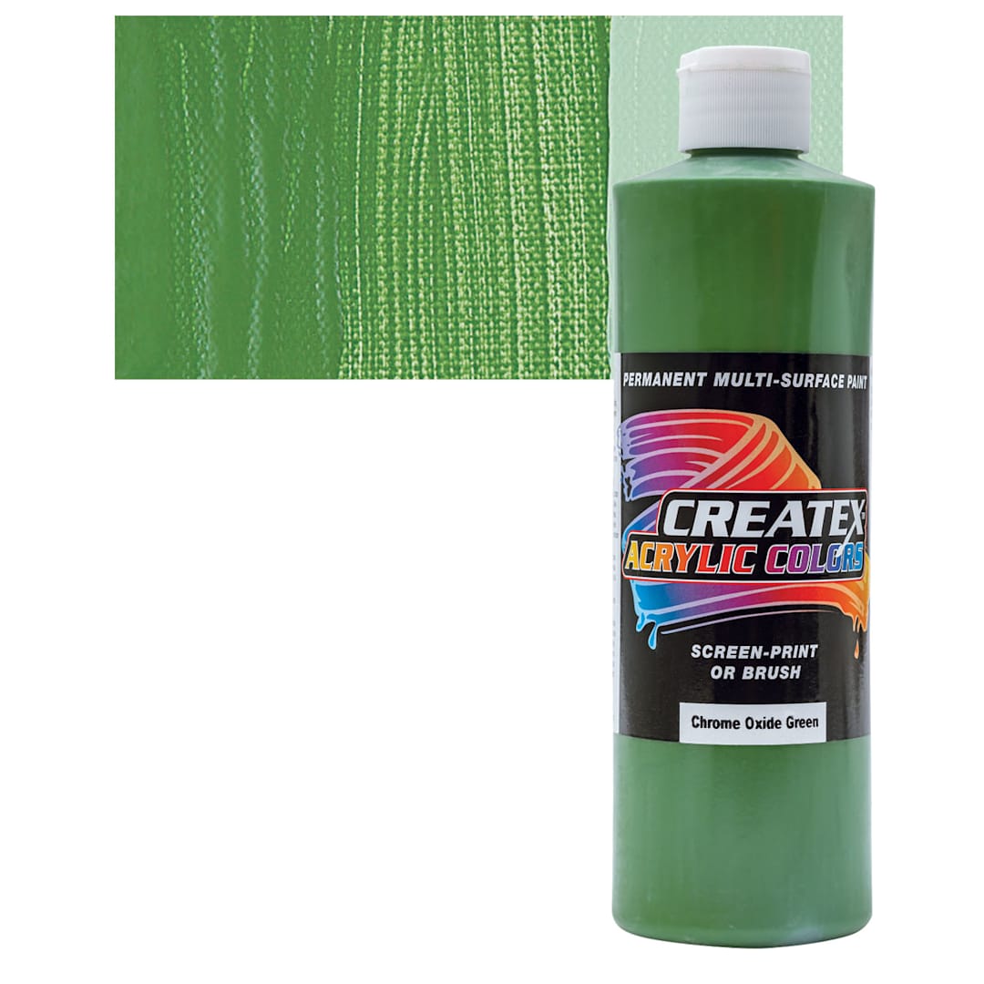 Open in modal - Createx Acrylic - Chromium Oxide Green, Pint and swatch