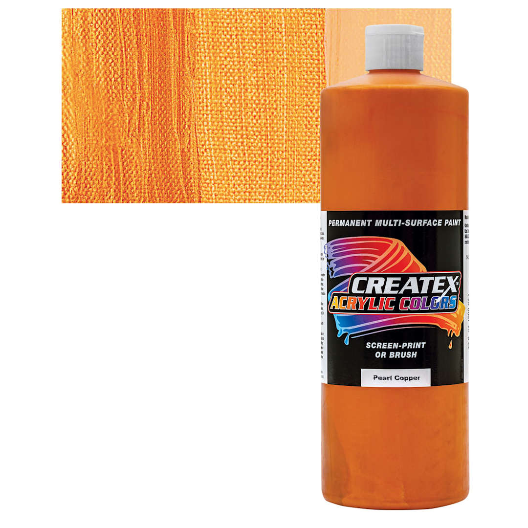 Open in modal - Createx Acrylic - Pearlescent Copper, Quart and swatch