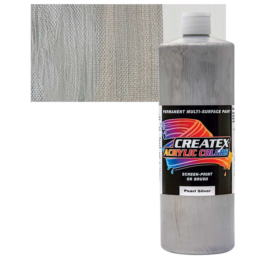 Open in modal - Createx Acrylic - Pearlescent Silver, Quart and swatch