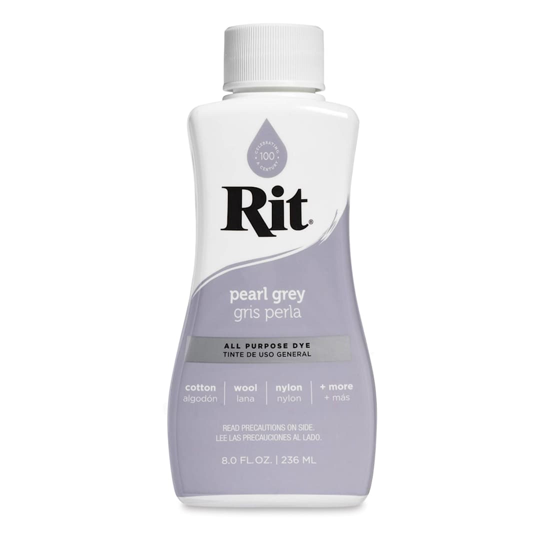 Open in modal - Rit All Purpose Liquid Dye - Pearl Grey, 8 oz, front of the bottle