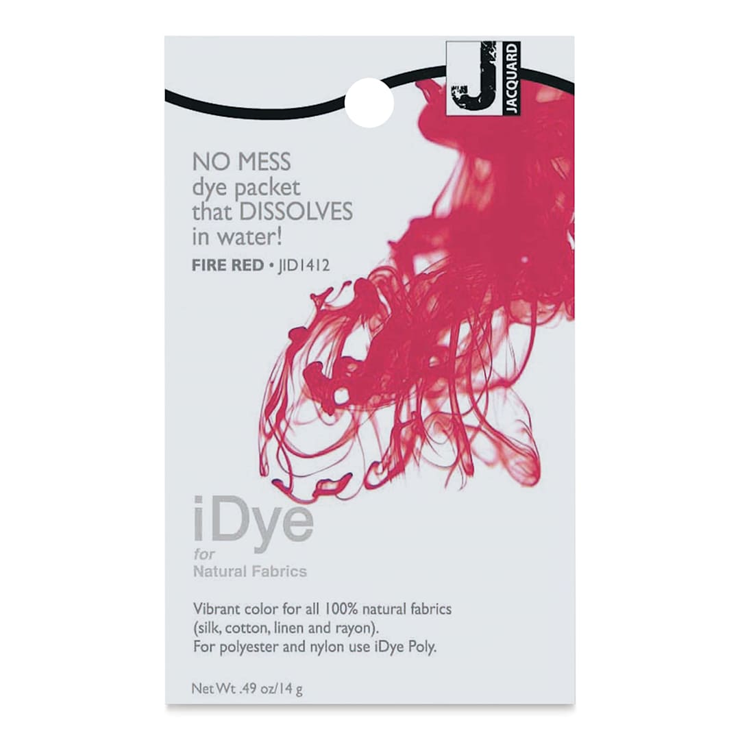 Open in modal - Jacquard iDye - Fire Red, Natural Fabrics, 14 g packet