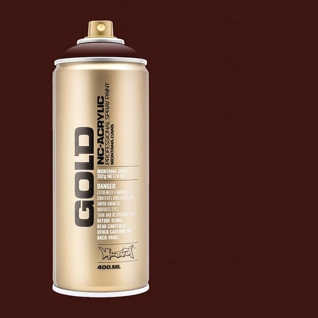 Open in modal - Montana Gold Acrylic Professional Spray Paint - Black Red, 400 ml (Spray can with color swatch)