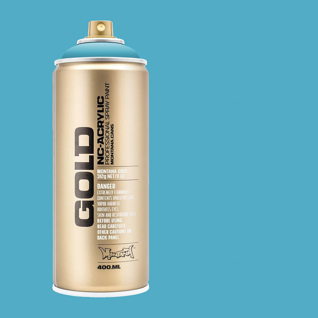 Open in modal - Montana Gold Acrylic Professional Spray Paint - Dolphins, 400 ml (Spray can with color swatch)