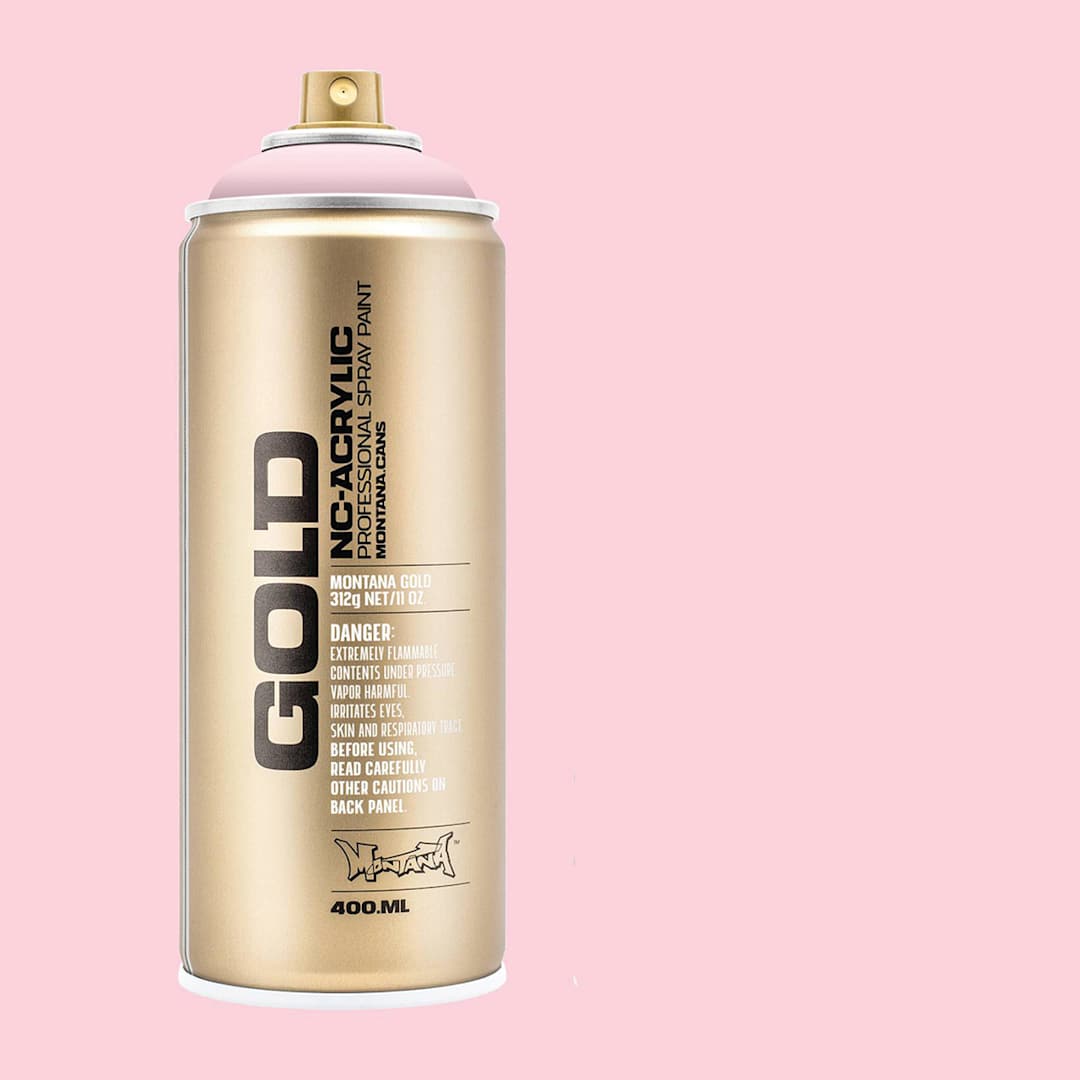 Open in modal - Montana Gold Acrylic Professional Spray Paint - Frozen Strawberry, 400 ml (Spray can with color swatch)