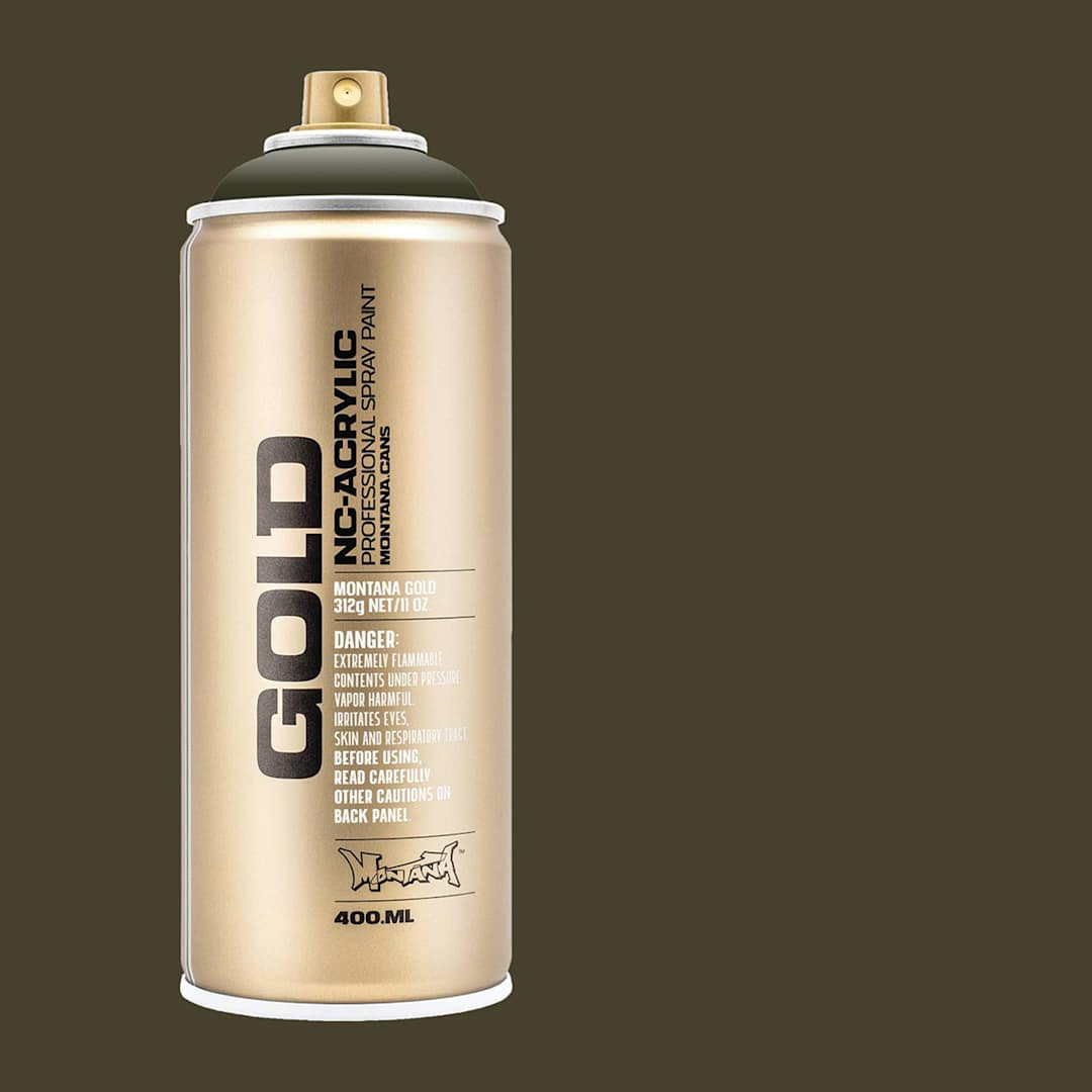 Open in modal - Montana Gold Acrylic Professional Spray Paint - Manila Dark, 400 ml (Spray can with color swatch)