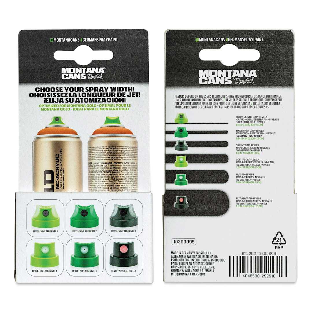 Open in modal - Montana Spray Caps - Green Levels 1 - 6 , Set of 6