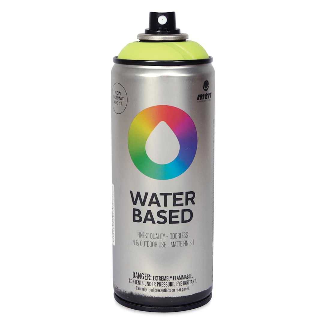 Open in modal - MTN Water Based Spray Paint - Fluorescent Yellow, 400 ml Can