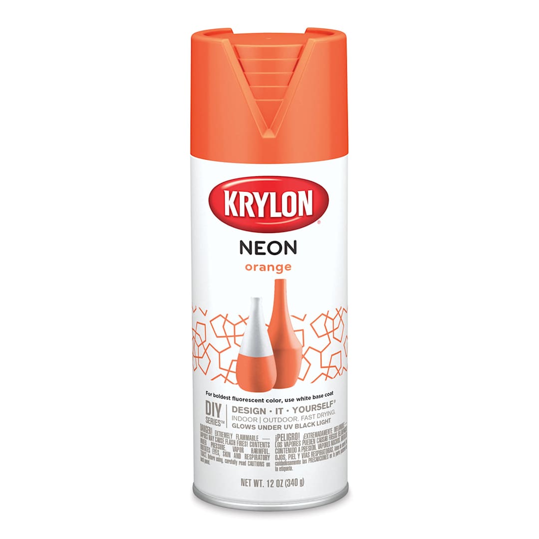 Open in modal - Krylon Neon Spray Paint - Neon Orange, 12 oz