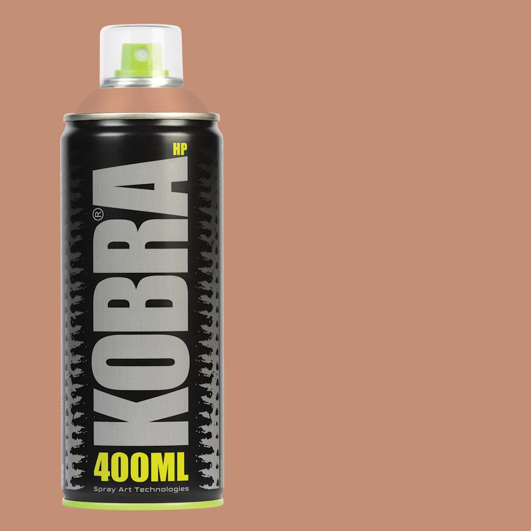 Open in modal - Kobra High Pressure Spray Paint - Siena Medium, 400 ml, Can with swatch