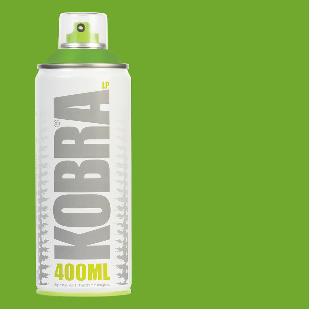 Open in modal - Kobra Low Pressure Spray Paint - Real Green, 400 ml, Can with swatch