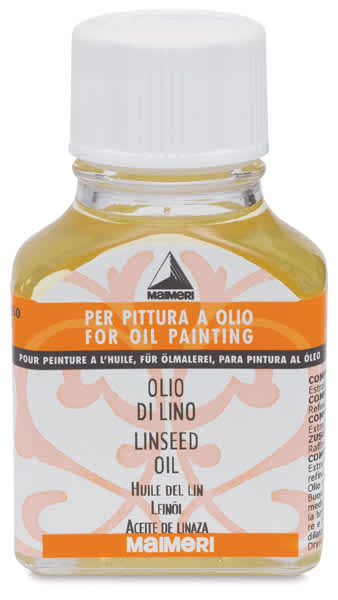 Open in modal - Maimeri Linseed Oil - Front of 75 ml bottle
