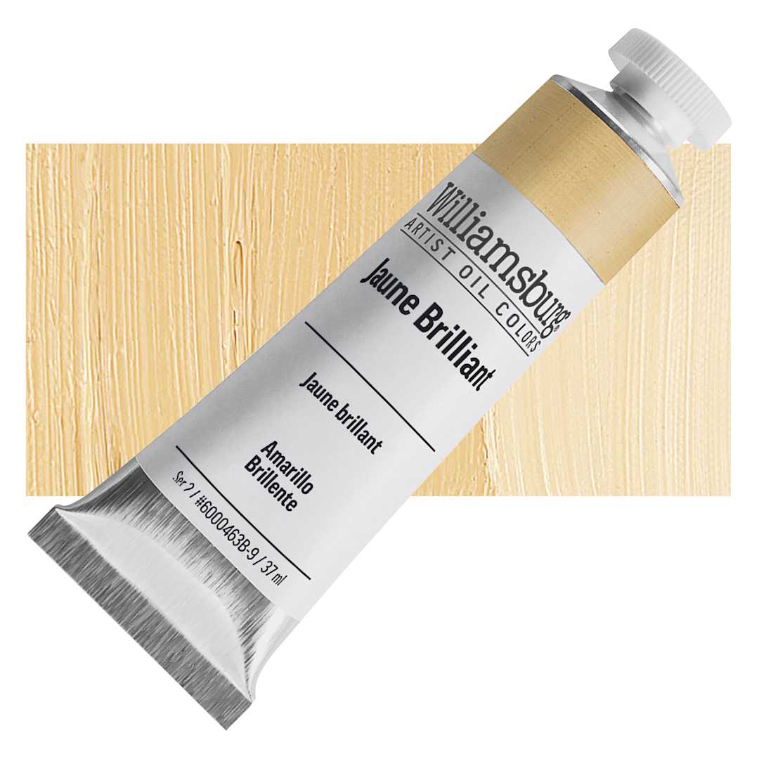 Open in modal - Williamsburg Handmade Oil Paint - Jaune Brilliant, 37 ml tube and swatch