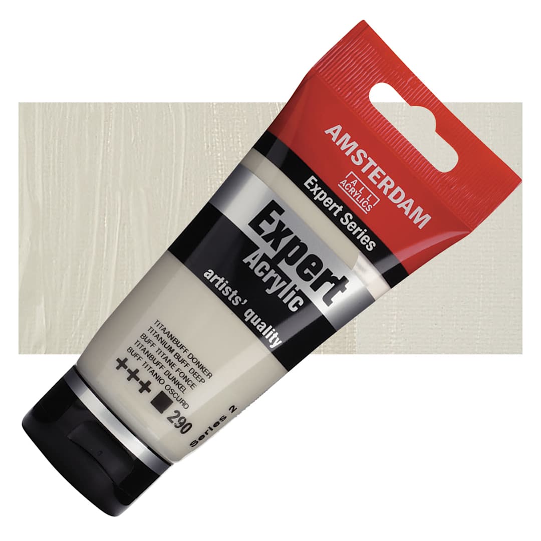 Open in modal - Amsterdam Expert Series Acrylic - Titanium Buff Deep, 75 ml tube and swatch