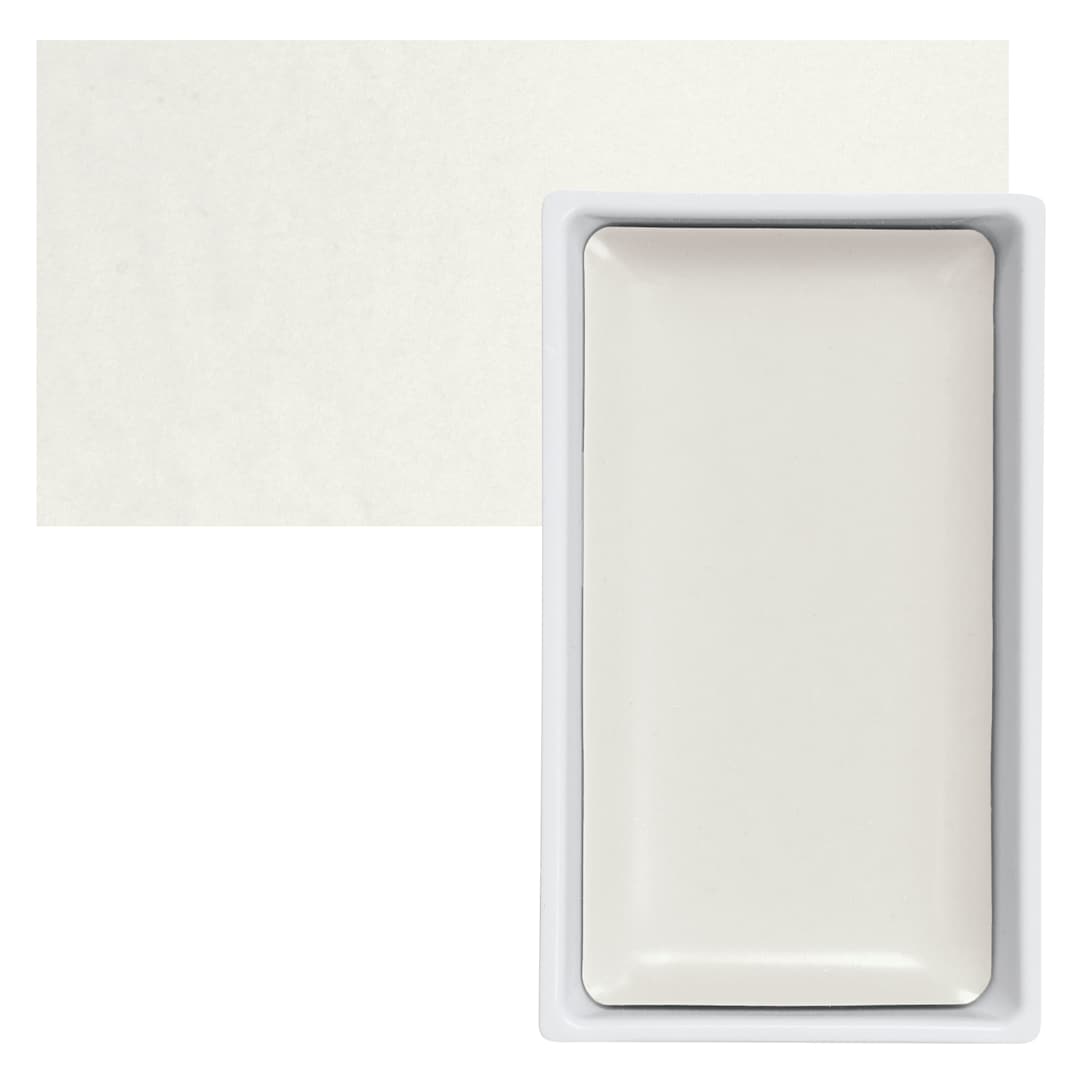 Open in modal - Kuretake Gansai Tambi Watercolor Pan - Gofun White pan and swatch