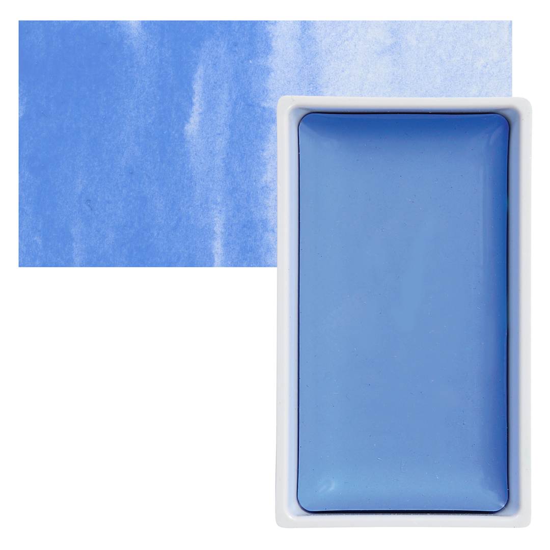 Open in modal - Kuretake Gansai Tambi Watercolor Pan - Ultramarine Pale pan and swatch