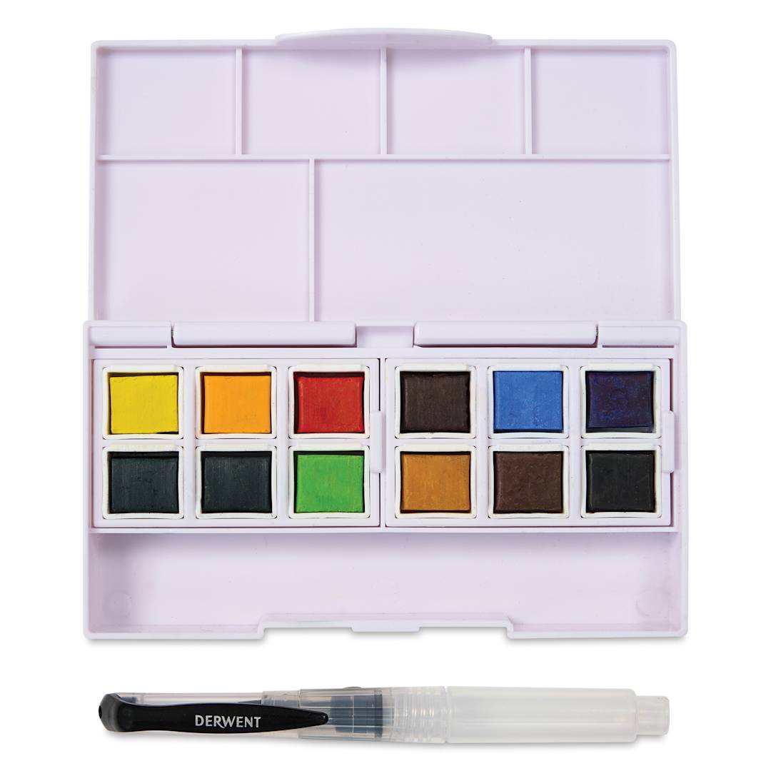 Open in modal - Derwent Inktense Paint Pan - Palette 01 Set of 12