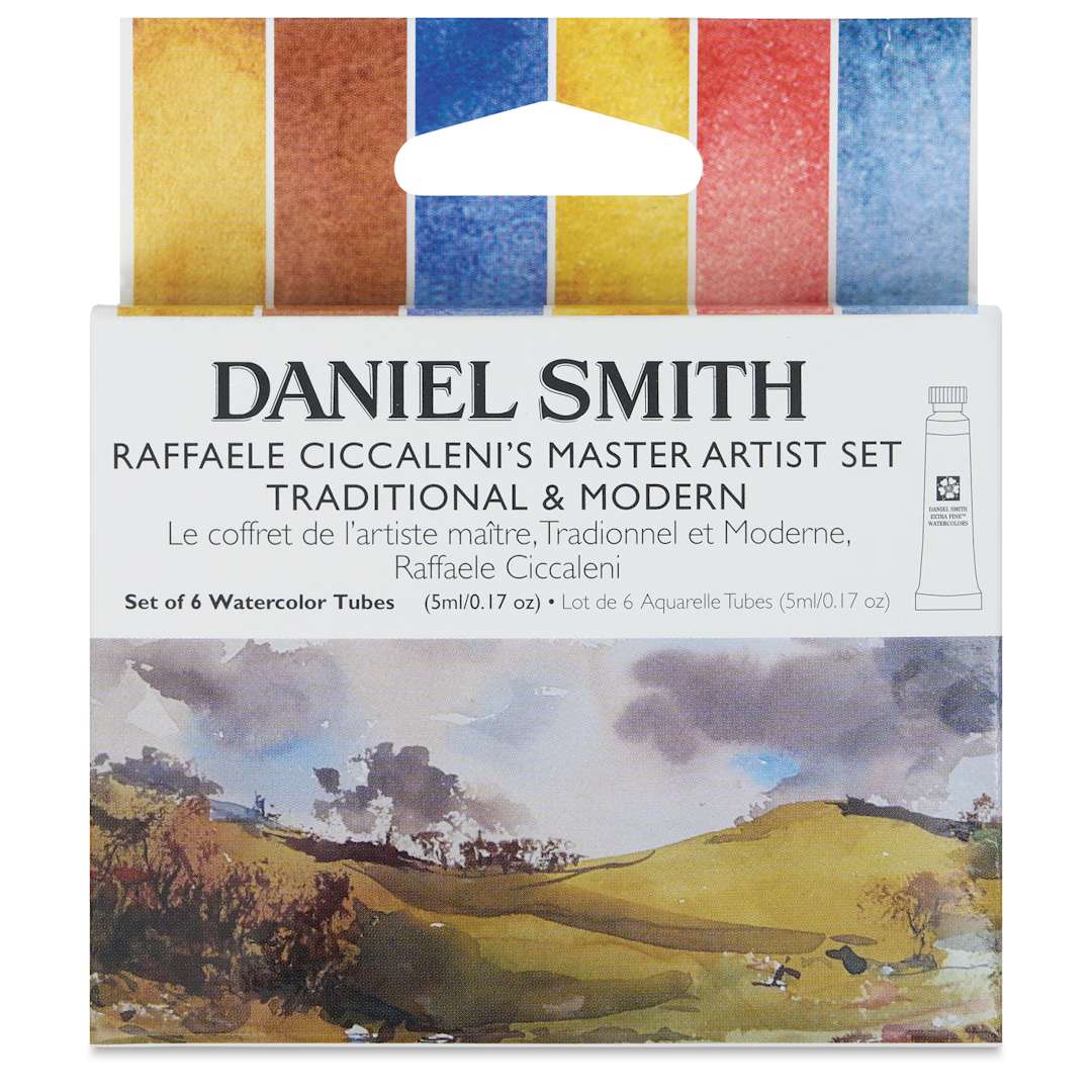 Open in modal - Daniel Smith Extra Fine Watercolor - Raffaele Ciccaleni's Master Artist Set I Traditional and Modern, Set of 6, 5 ml Tubes front of package