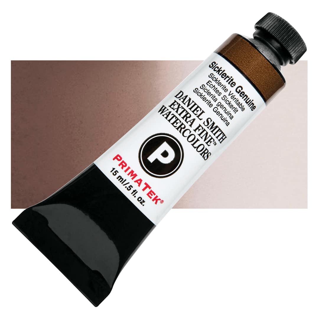 Open in modal - Daniel Smith Extra Fine Watercolor - PrimaTek, Sicklerite Genuine, 15 ml Tube and swatch