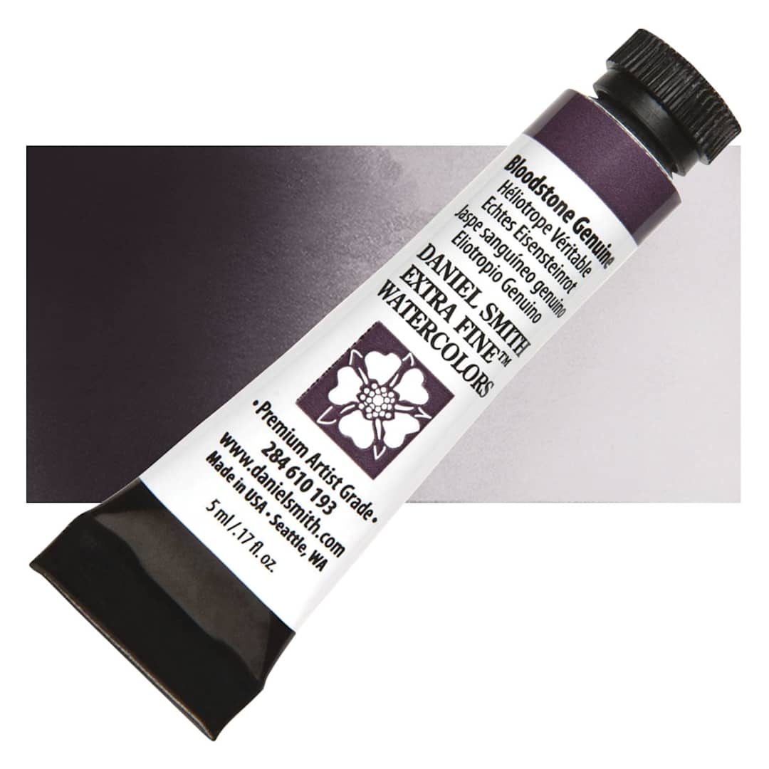Open in modal - Daniel Smith Extra Fine Watercolor - PrimaTek, Bloodstone Genuine, 5 ml Tube and swatch