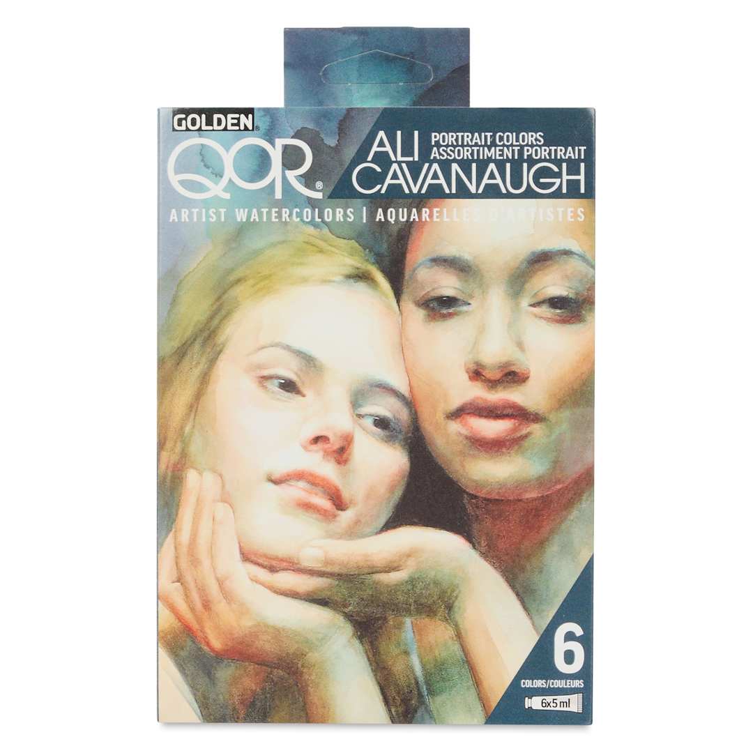 Open in modal - QoR Modern Watercolors - Set of 6, Ali Cavanaugh Portrait Colors, 5 ml Tubes, front of packaging