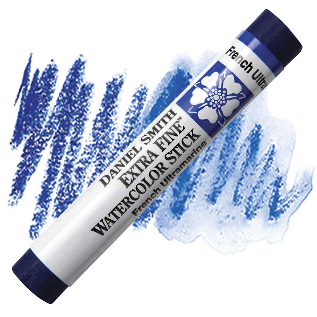 Open in modal - Daniel Smith Watercolor Stick - French Ultramarine stick and swatch