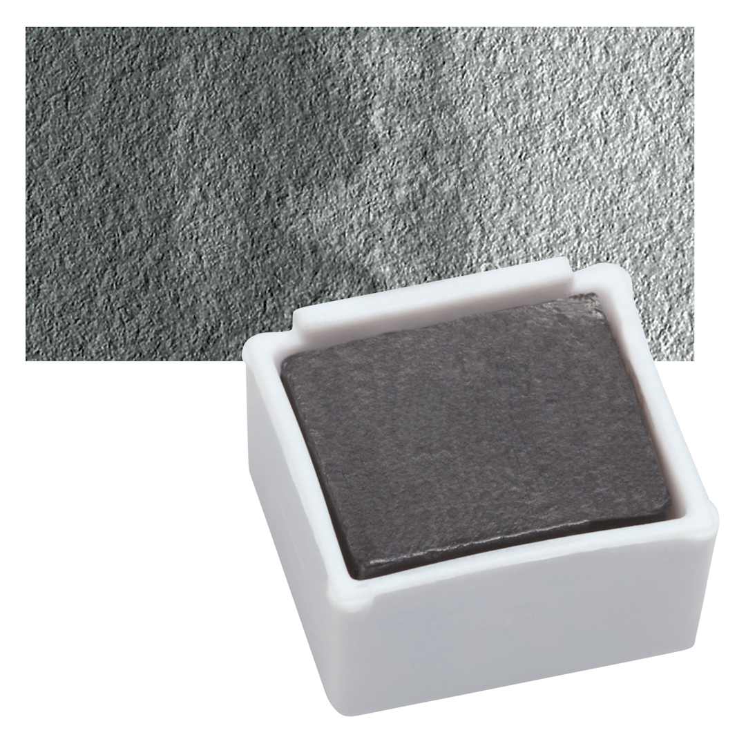 Open in modal - Derwent Graphitint Paint Pan - Graphite Grey pan and swatch