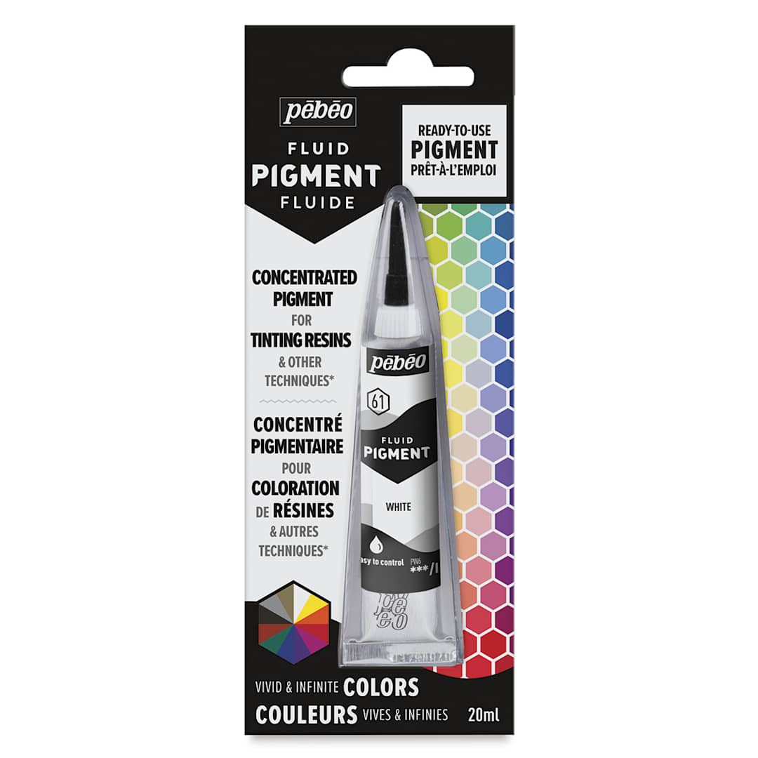 Open in modal - Pebeo Fluid Pigments - White, 20 ml, Tube