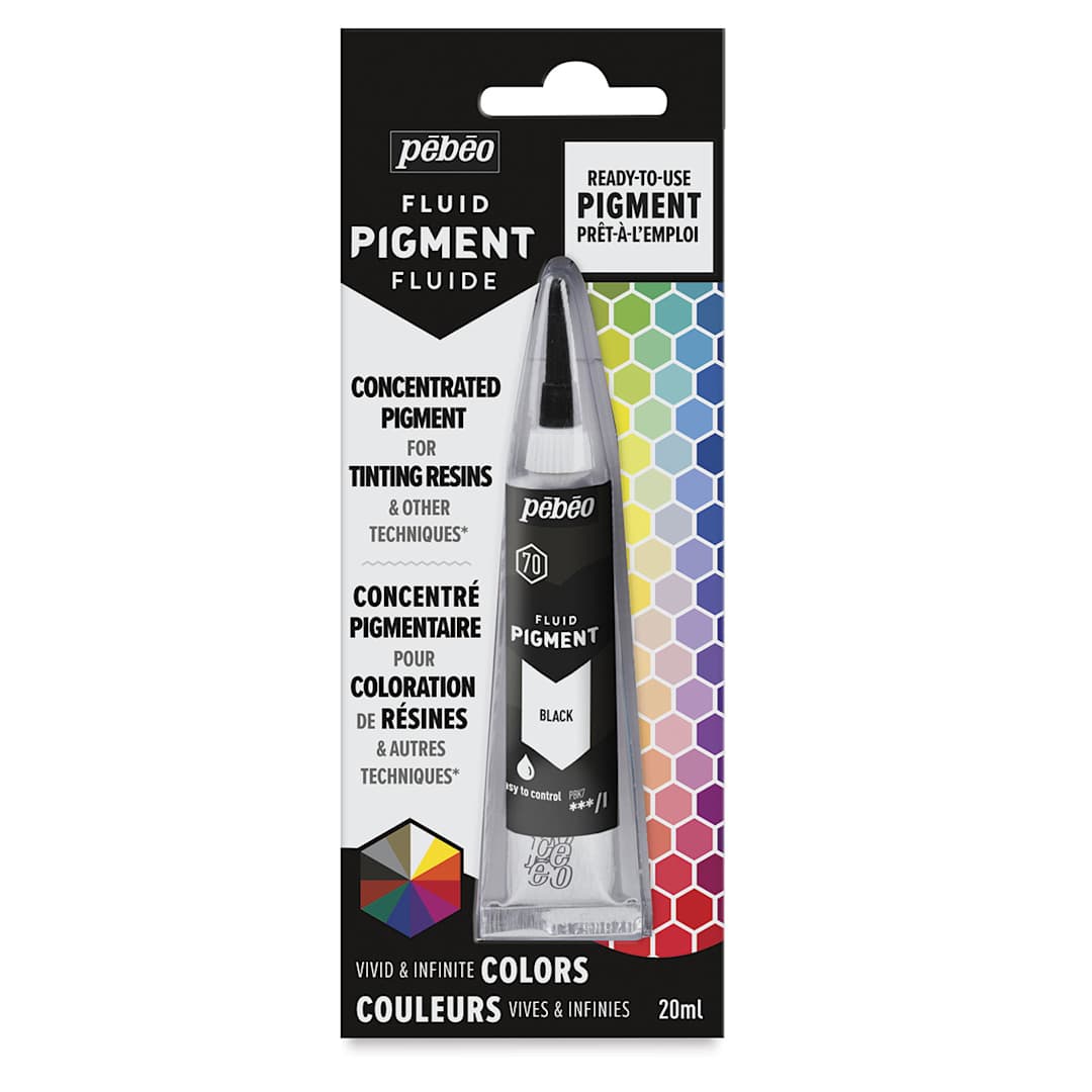 Open in modal - Pebeo Fluid Pigments - Black, 20 ml, Tube