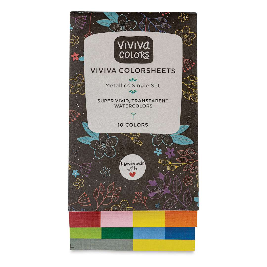 Open in modal - Viviva Colorsheets - Metallic Colors, Set of 10 (Front)