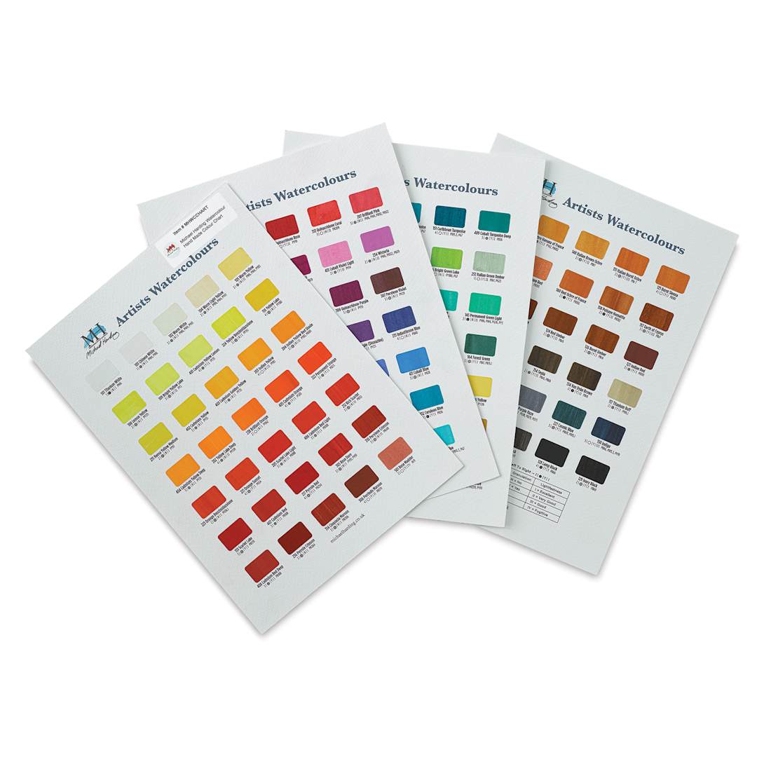 Open in modal - Michael Harding Artists Watercolor Hand Painted Color Chart