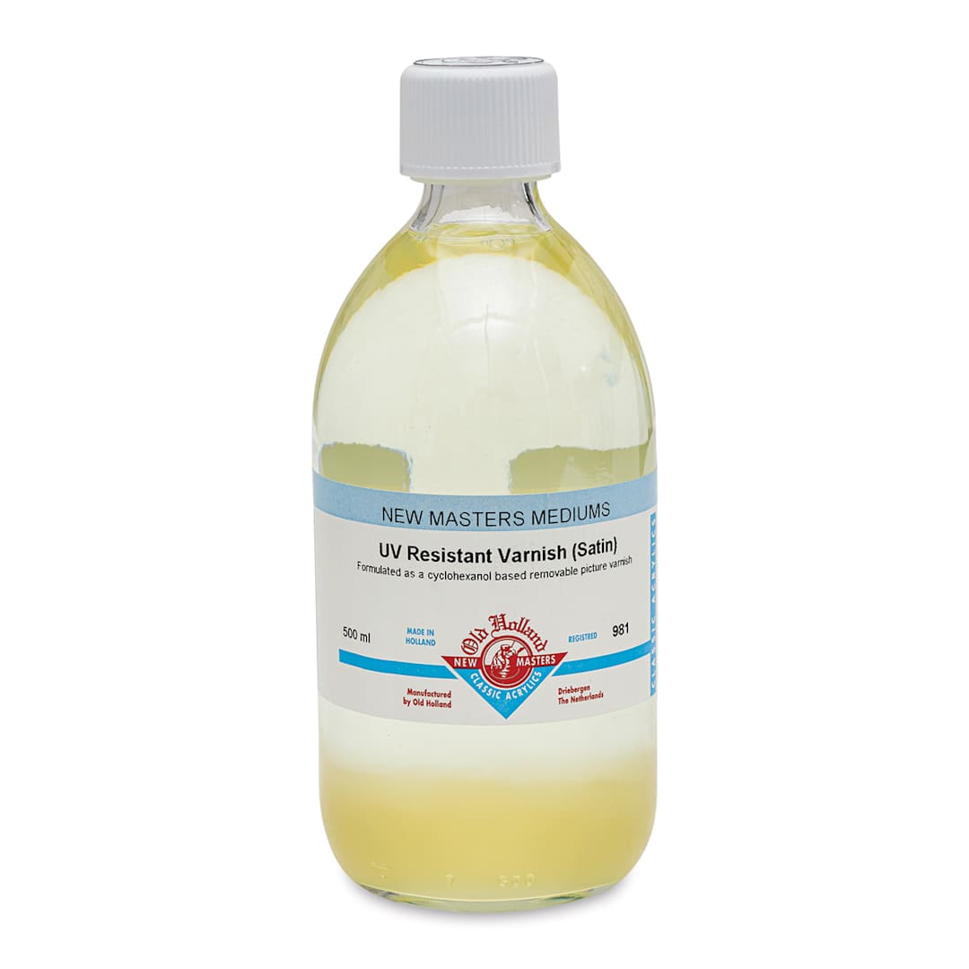 Open in modal - Old Holland New Masters UV Resistant Varnish - Satin, 500 ml jar