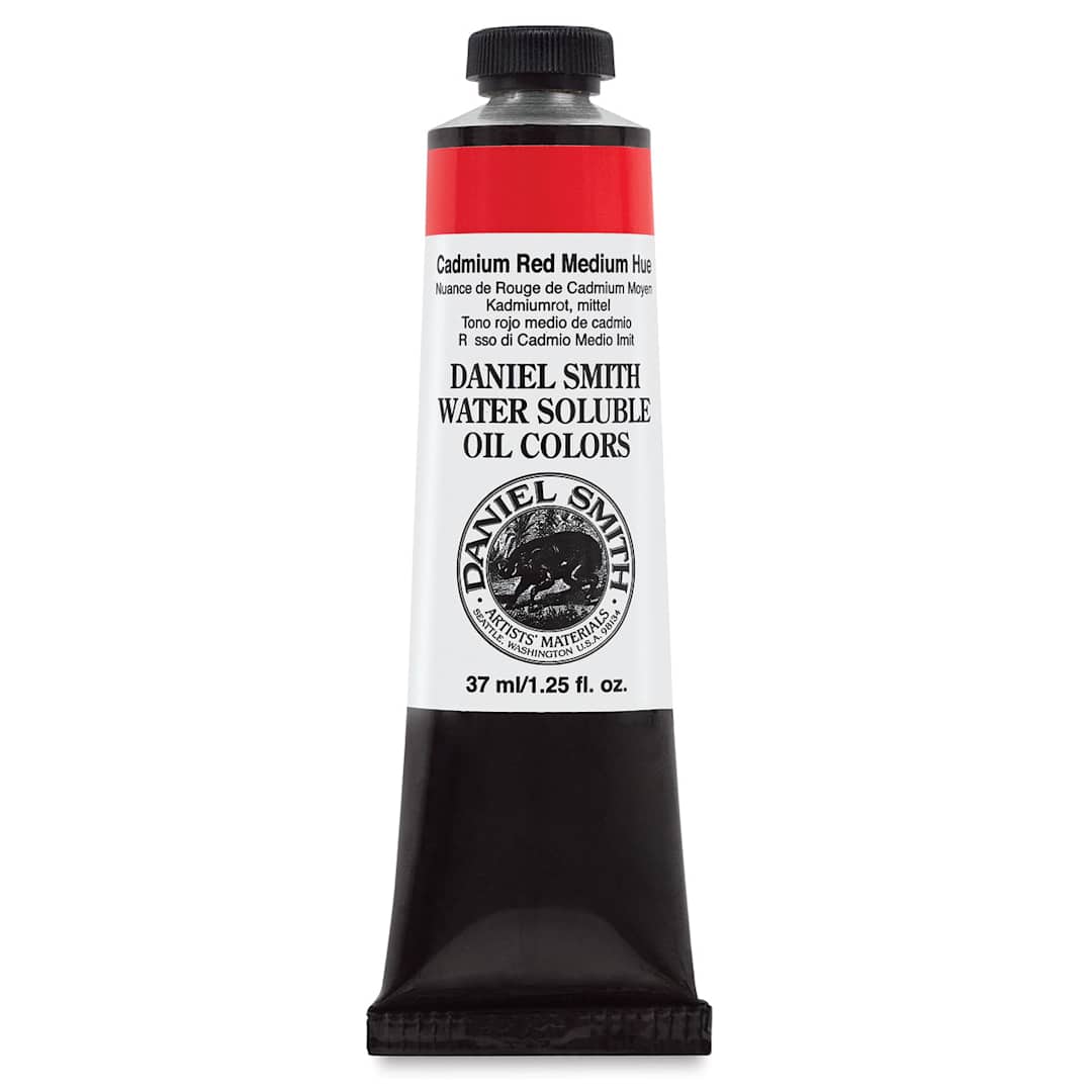 Open in modal - Daniel Smith Water-Soluble Oil Paints - Upright tube of Cadmium Red Medium Hue