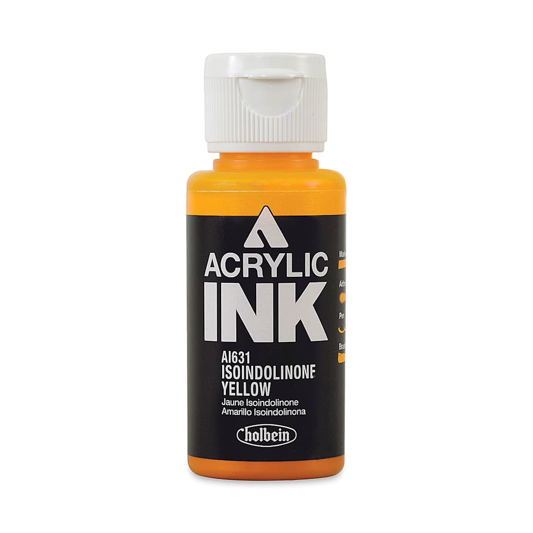 Open in modal - Holbein Acrylic Ink - Isoindolinone Yellow, 30 ml