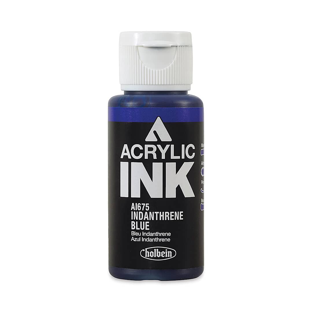 Open in modal - Holbein Acrylic Ink - Indanthrene Blue, 30 ml
