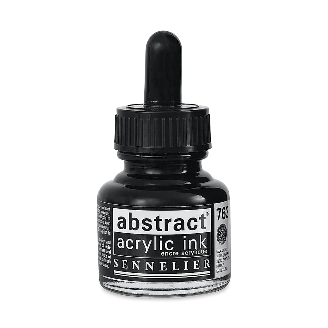Open in modal - Sennelier Abstract Acrylic Ink - Carbon Black, 1 oz