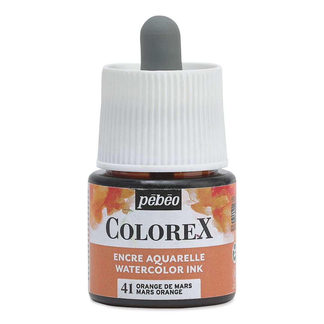 Open in modal - Pebeo Colorex Inks - Mars Orange, 45 ml, front of bottle