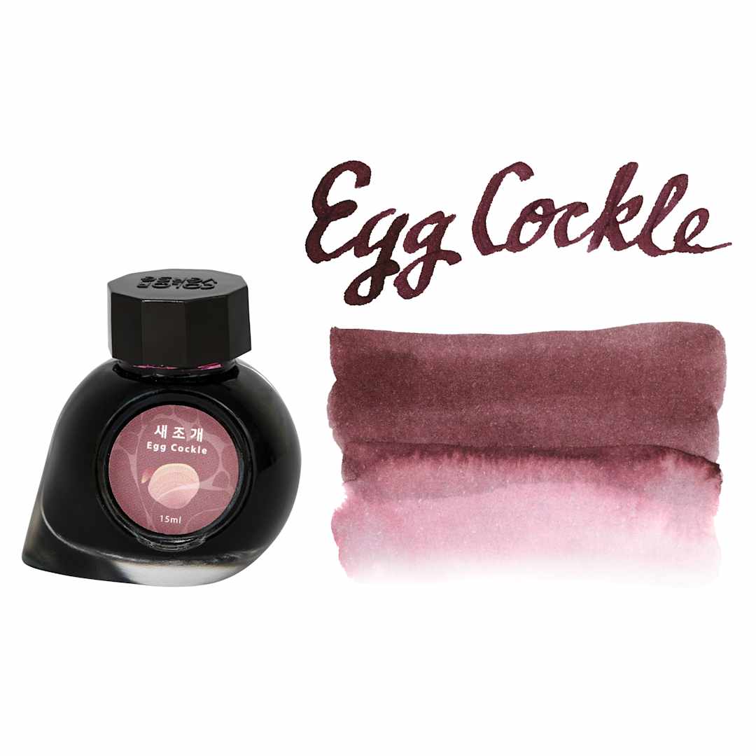 Open in modal - Colorverse Korea Special Fountain Pen Ink - 61 Egg Cockle, swatch and jar