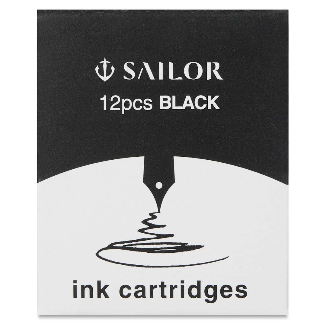 Open in modal - Sailor Ink Cartridges - Black, Pkg of 12, front of package