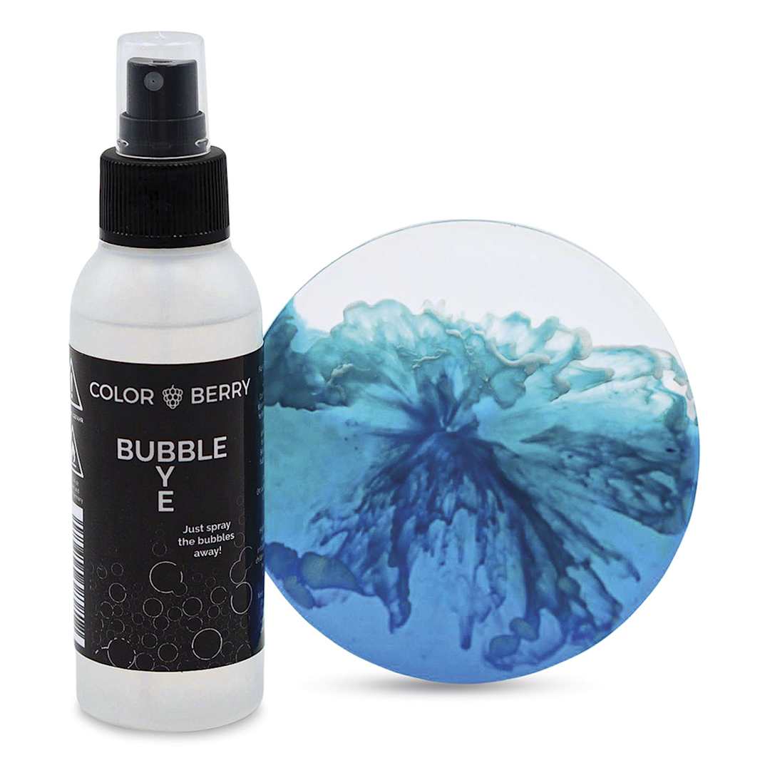 Open in modal - Colorberry Bubblebye Resin Bubble Reducer - 100 ml, Bottle (Shown with sample resin artwork)