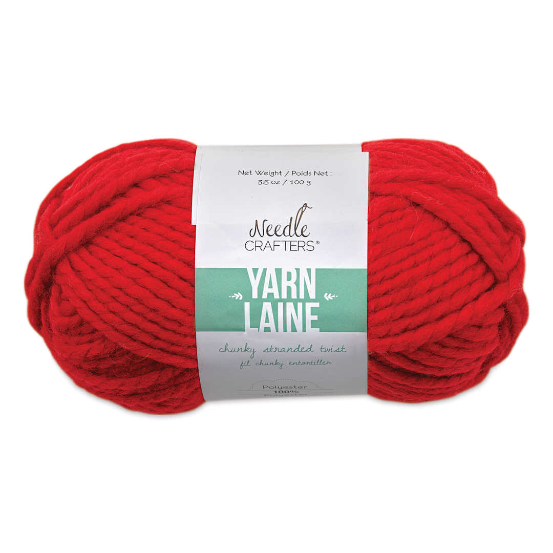Open in modal - Needle Crafters Chunky Standard Twist Yarn - Cherry Red, front of the packaging