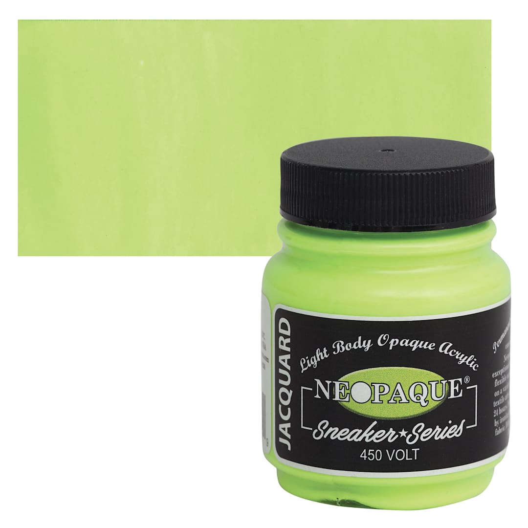 Open in modal - Jacquard Neopaque Acrylic - Volt, 2.25 oz jar and swatch