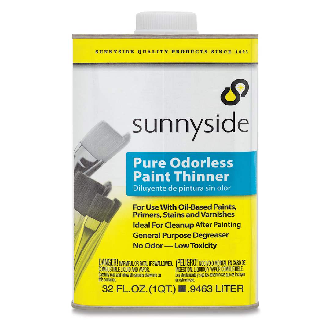 Open in modal - Sunnyside Odorless Paint Thinner - Front of 32oz Can