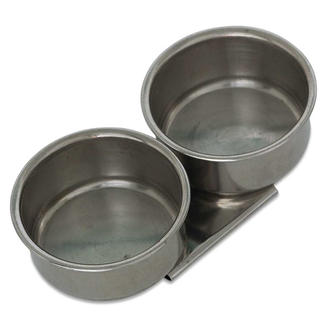 Open in modal - Stainless Steel Palette Cups - Top view of Small Double Cup