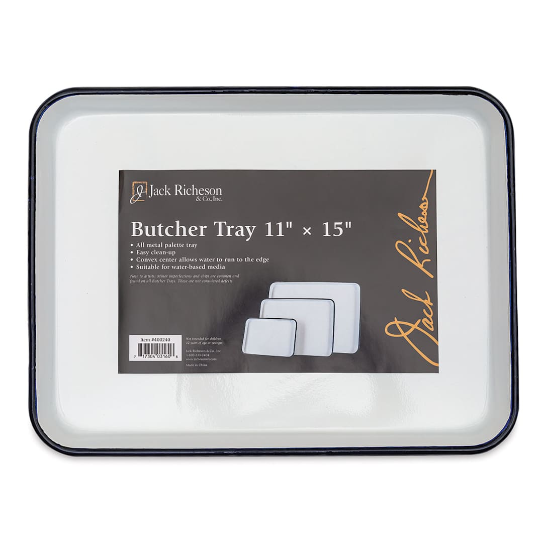 Open in modal - Richeson Butcher Tray Palette - 15" x 11" with label