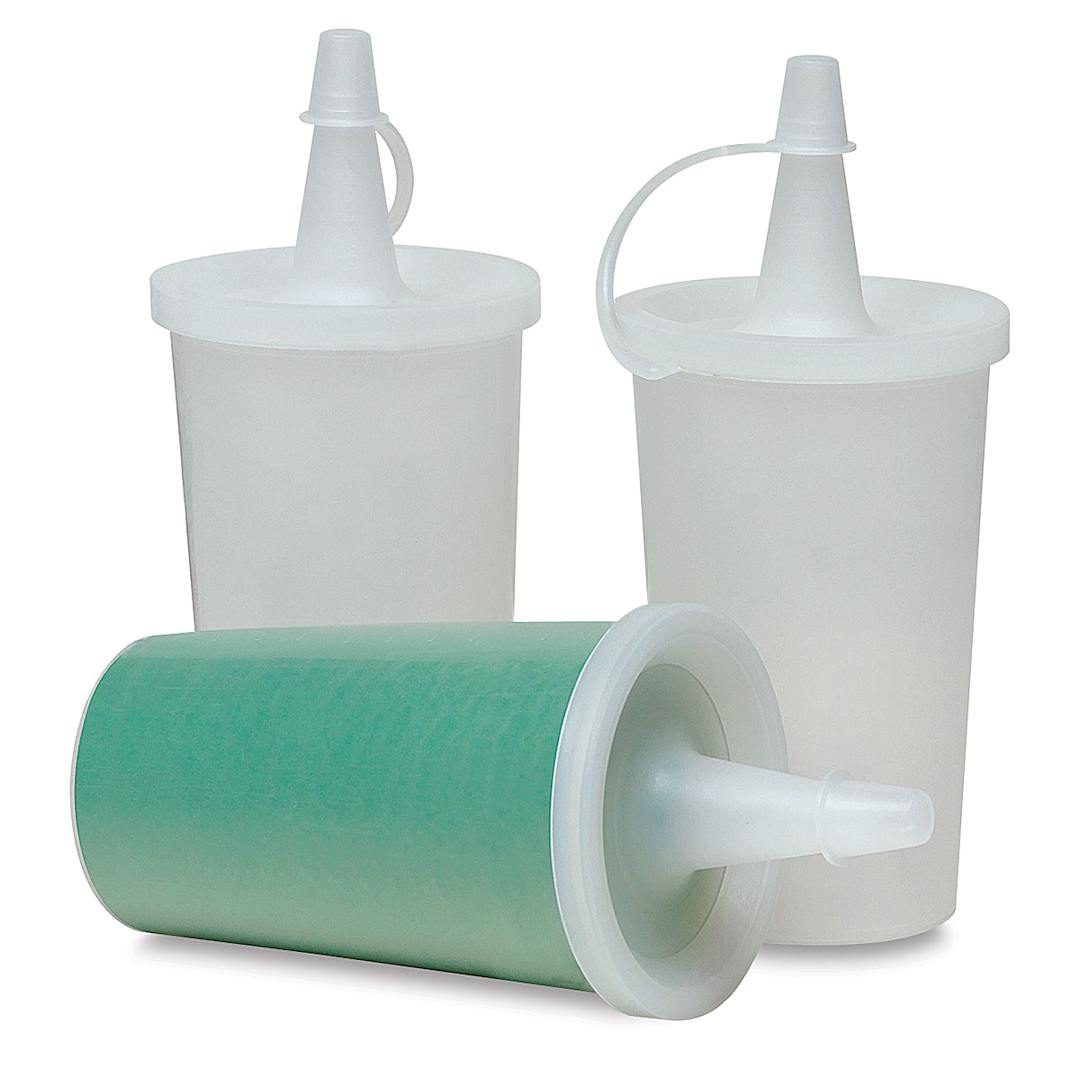 Open in modal - Richeson Liquid Flow Dispensers, one filled with green paint