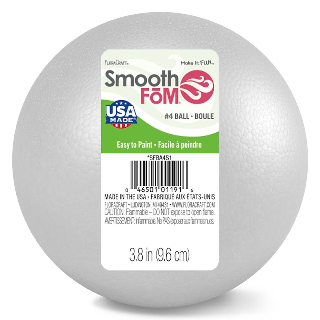 Open in modal - FloraCraft SmoothFoM Foam - Ball, 3.8"