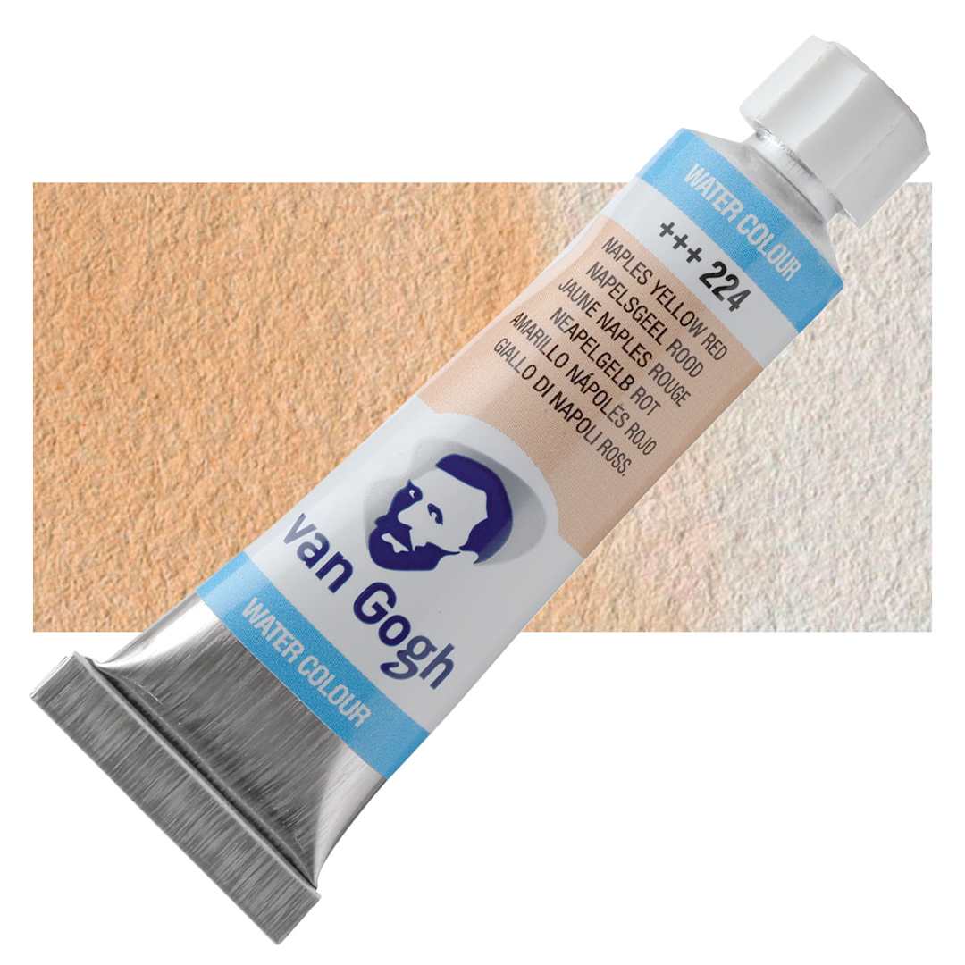 Open in modal - Van Gogh Watercolor - Naples Yellow Red, 10 ml tube and swatch